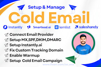 setup instantly ai smartlead and send cold email outreach marketing