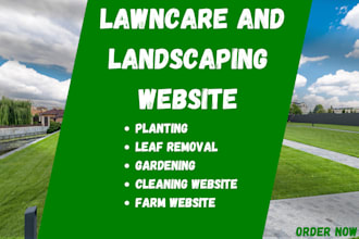lawncare and landscape website gardening cleaning farm website design redesign