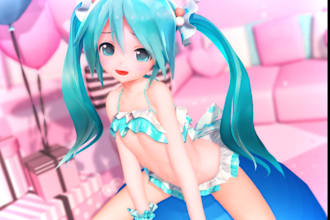 create high quality mmd model, vrc avatar, vrchat, vroid, sfw, nsfw