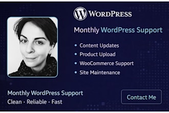 maintain, update and manage your wordpress site monthly