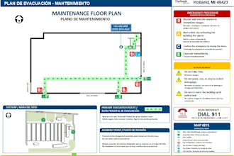 draw fire emergency evacuation plan, safety exit diagrams