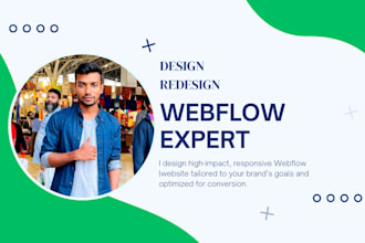 design, redesign or develop responsive webflow website, figma to webflow