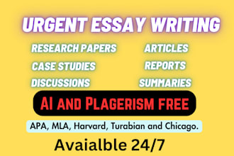 do urgent essay writing, business, report, case study and article
