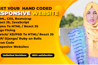 develop and design website with react js bootstrap PHP ruby on rails mysql