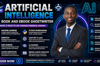 write artificial intelligence, robotics ebook, flowchart, and lead magnet design