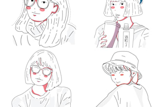 create adorable and cheap line illustrations