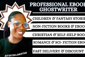 ghostwrite fiction ebook children book christian non fiction ghost book writer