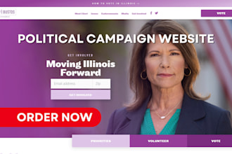 design political campaign website, political website, election campaign website