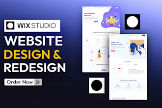 design wix studio website redesign wix studio website, landing page design