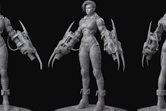 sculpt 3d pintable,miniatures,figurines character for 3d stl printing,board game