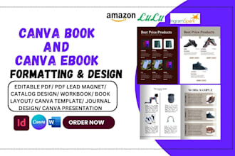design editable canva ebook, pdf lead magnet, workbook, canva ebook template