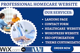 design home care website health care website assisted living medical website