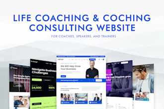 design a life coaching and consulting website for coaches, speakers, trainers