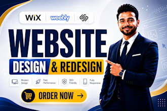 design wix website or redesign wix, weebly, squarespace website