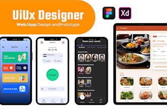 create mobile app design prototype, app uiux design and app store image