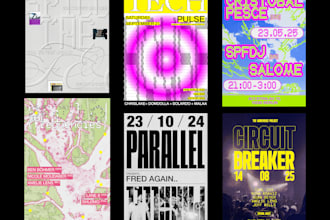design a cool poster for your music event, techno club, rave party