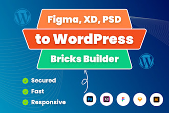 design wordpress website using bricks builder, figma to bricks builder