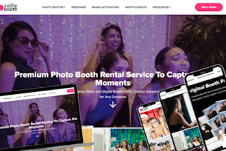 design modern 360 photo booth website party rental website photo booth website