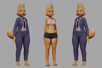 create vrchat avatar furry avatar for vrchat and live2d vtuber