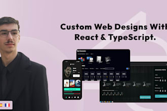 create responsive web interfaces with react, and typescript