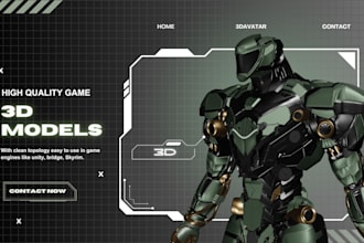 do custom 3d character models for games in 2days