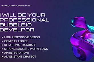 design and develop responsive bubble web apps with ai and payment integration