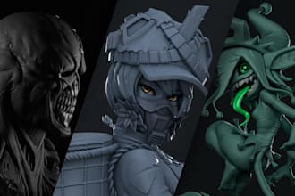 do a 3d character modeling for print