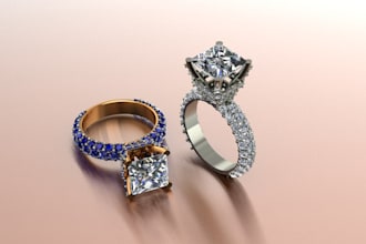 make 3d cad jewelry design and render it