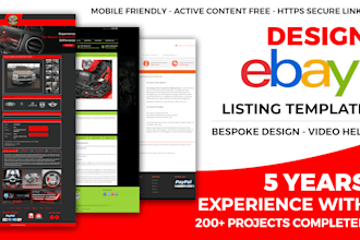 design professional mobile responsive ebay listing template