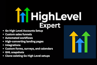 be your go high level expert and fix your ghl issues