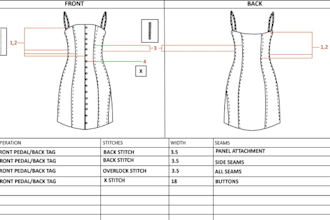 design fashion tech pack clothing tech pack flat sketch