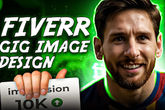 design professional fiverr gig thumbnail, gig image, gig cover