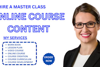 create online course content, elearning, online course creation, training course