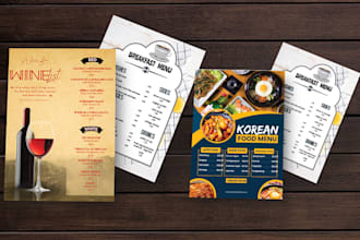 do modern restaurant menu design