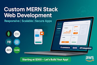 develop a custom mern stack web as mern stack developer or full stack developer