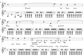 transcribe and create a beautiful score