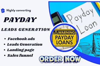 quality payday loan leads business loan leads mca leads via facebook ads