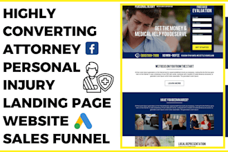 design personal injury landing page attorney advocate immigration website