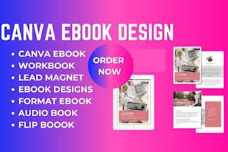 design canva ebook, lead magnet, workbook, lookbook, editable canva template