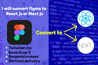convert any figma design to react js or next js