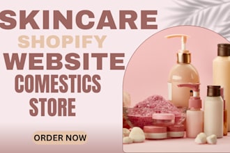 design skin care website beauty website spa cosmetics website shopify store