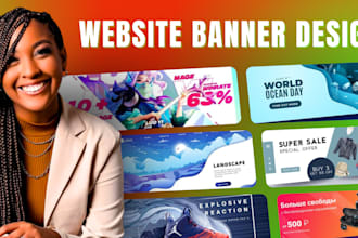 design website banner design, shopify banner, etsy banner design, website banner