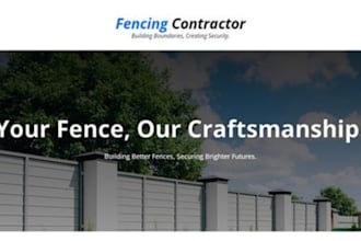 design fencing website, fencing, construction website, lawn care, handyman