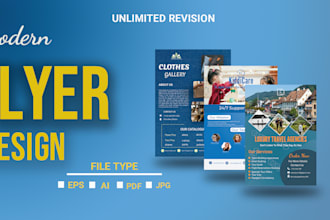 design stunning and professional flyers for you