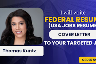 craft a federal, usajobs, executive, or ats optimized resume in 24 hours