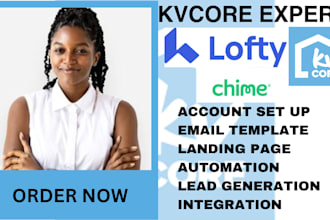 set up kvcore website follow up boss lofty crm chime zillow idx kv core reireply