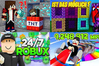 design minecraft, roblox, fortnite, gta v, gaming youtube thumbnails, and more