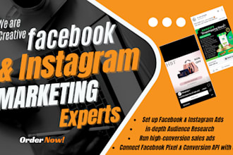 do facbook ads and instagram ads campaigns setup, meta ads manager
