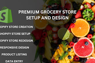 redesign grocery shopify store , product listing, data entry, edit csv file