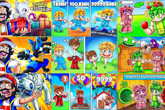 youtube cartoon gaming twitch, roblox cartoon, minecraft banner, pfp channel art